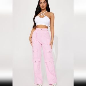 American Bazi Pink Cargos NWT - sz L